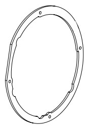 Joint ventilateur aspiration des fumées - CADEL diametre exterieur 168 mm